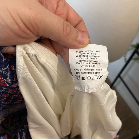 Motherhood|M|Red White Blue Multi Print Boho Tassel Tie Slit Sides Maxi Dress - Picture 6 of 10